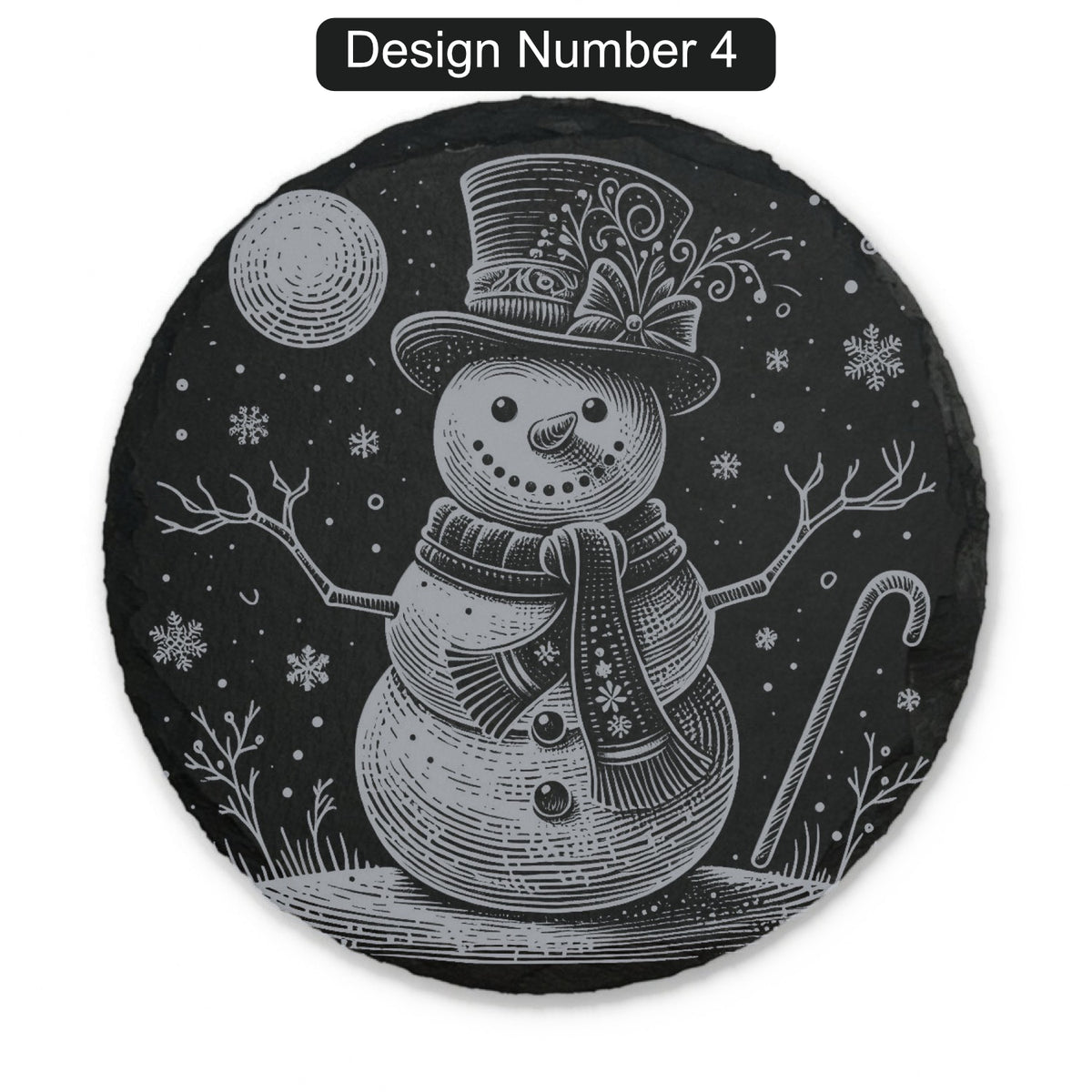 Christmas Engraved Slate Coasters – Bavarian Village, Santa & Winter Scenes