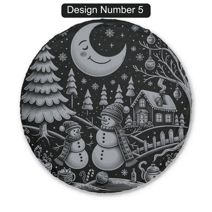 Christmas Engraved Slate Coasters – Bavarian Village, Santa & Winter Scenes