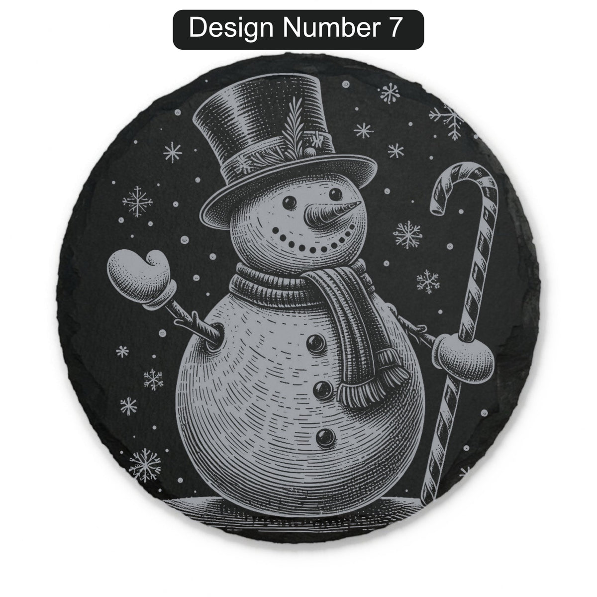 Christmas Engraved Slate Coasters – Bavarian Village, Santa & Winter Scenes