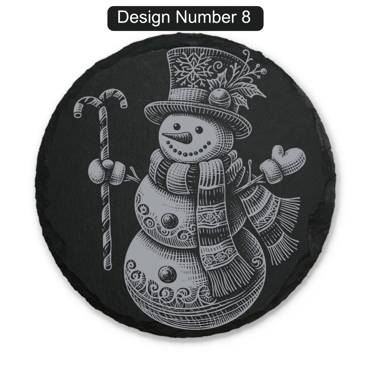 Christmas Engraved Slate Coasters – Bavarian Village, Santa & Winter Scenes