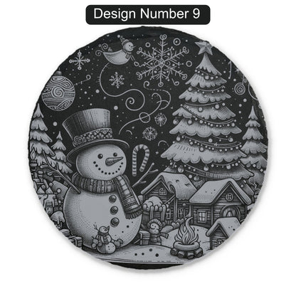 Christmas Engraved Slate Coasters – Bavarian Village, Santa & Winter Scenes