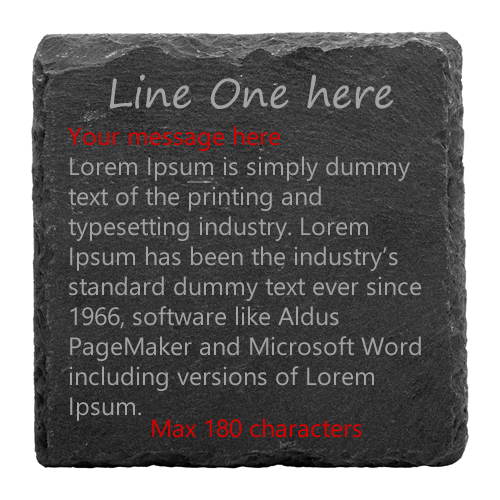 Your own Personalised slate coaster Retrotreasures